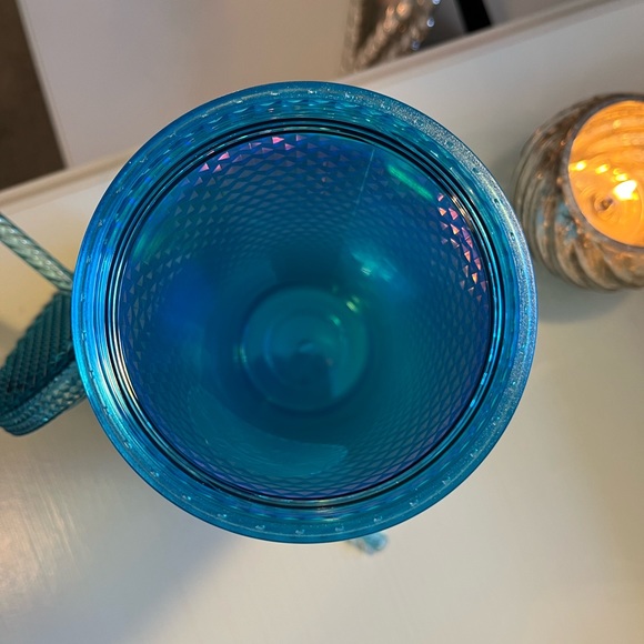 NWT STARBUCKS Glacier Blue Ombre Bling Cold Cup Tumbler 16 oz - Picture 6 of 7